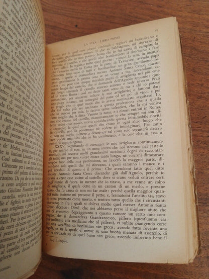 1935, BENVENUTO CELLINI - LA VITA - NOTE DI GINO VALORI - I.T.E. Milano