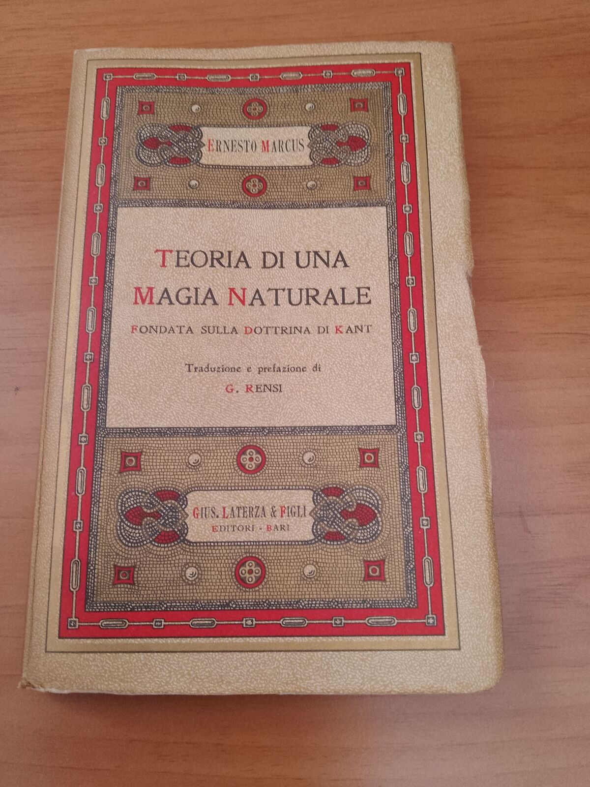 THEORY OF NATURAL MAGIC - E. Marcus, Laterza 1938