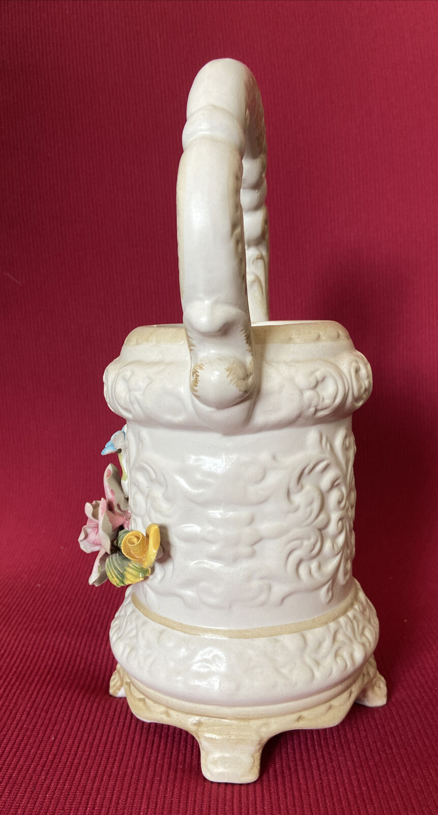 Théière Ancienne Capodimonte - Porcelaine Blanche Décorée