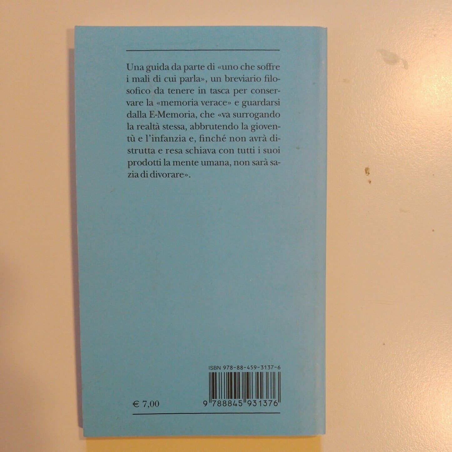 Pour ne pas oublier le souvenir - G. Ceronetti, Adelphi éd., 2016