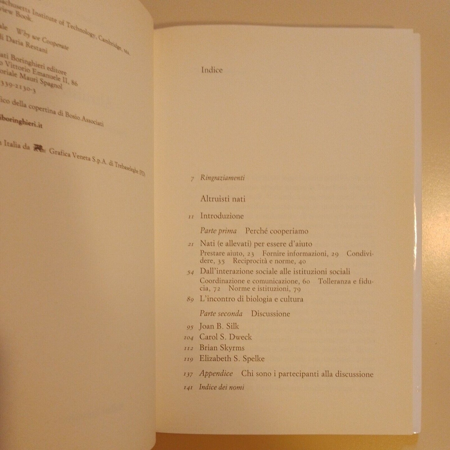 Altruistes nés, parce que nous coopérons.. - M. Tomasello, Bollati Boringhieri, 2010