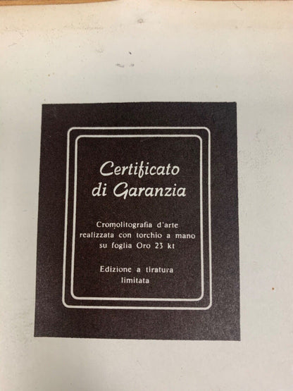 Cromolitografia d’arte oro foglia