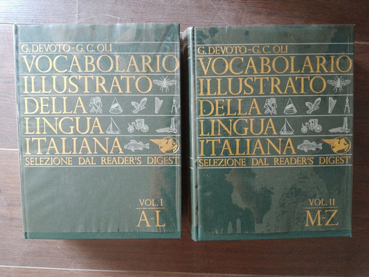 Illustrated Vocabulary of the Italian Language - Devoto/Oli - 2 Volumes - 1976