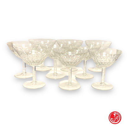 9 coppe in cristallo per martini