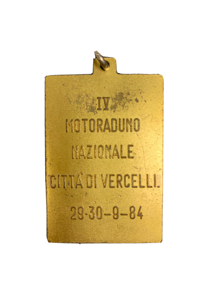Medaglia vintage Moto Club Vercelli anni 80