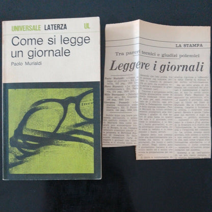 MURIALDI Paolo, Come si legge un giornale - Laterza, Universale 1975