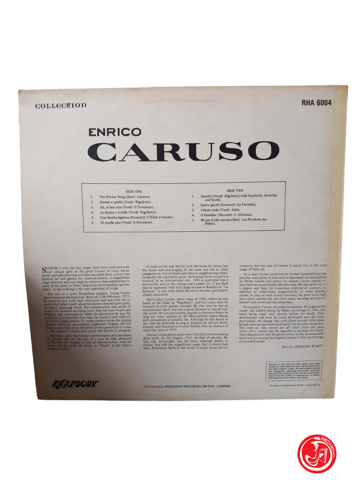 ENRICO CARUSO RHAPSODY COLLECTION