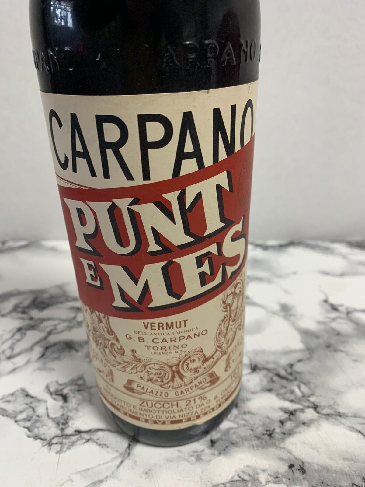 bottiglie da collezione - Carpano Punt e Mes - Vermut