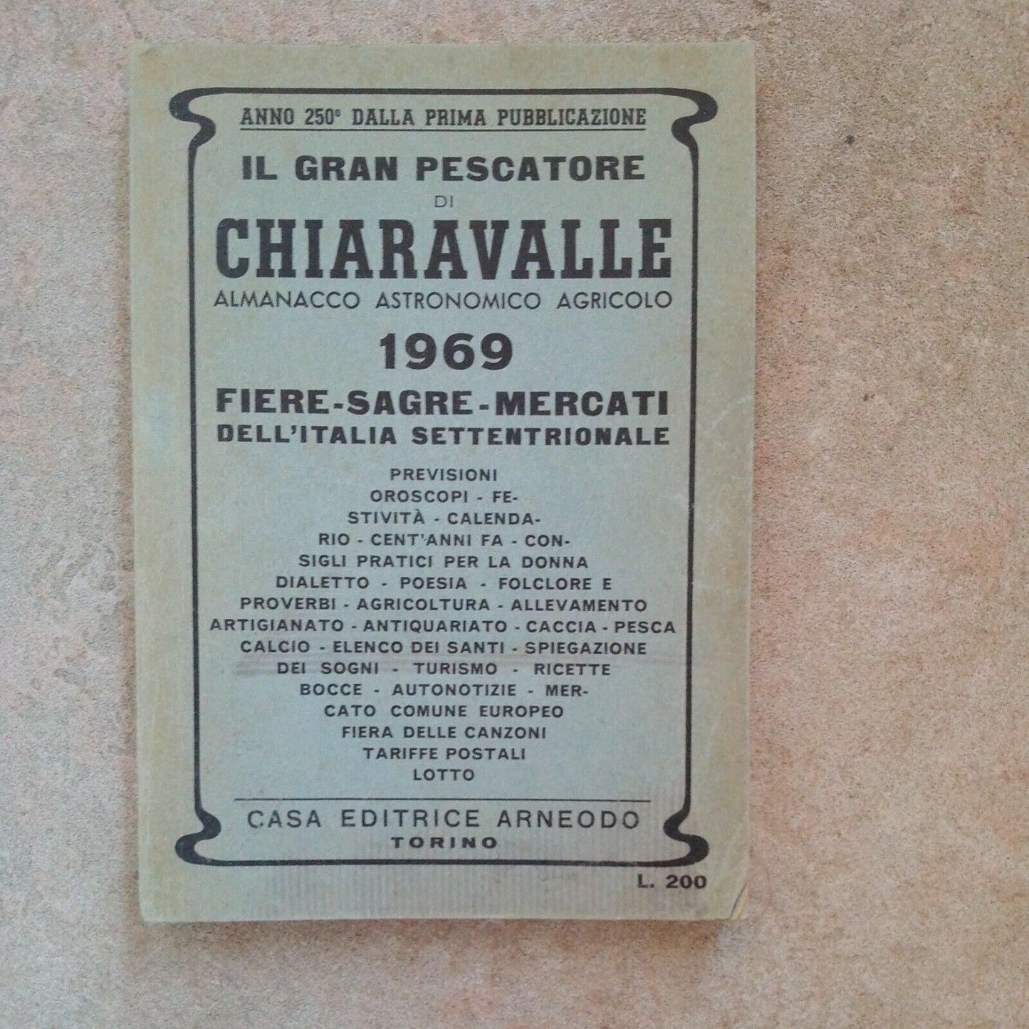 LE GRAND PÊCHEUR DE CHIARAVALLE 1969, FOIRES FESTIVALS MARCHÉS, éd. Arnéodo