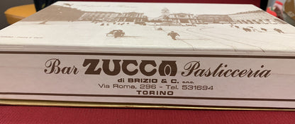 Bar Zucca pastry box Turin