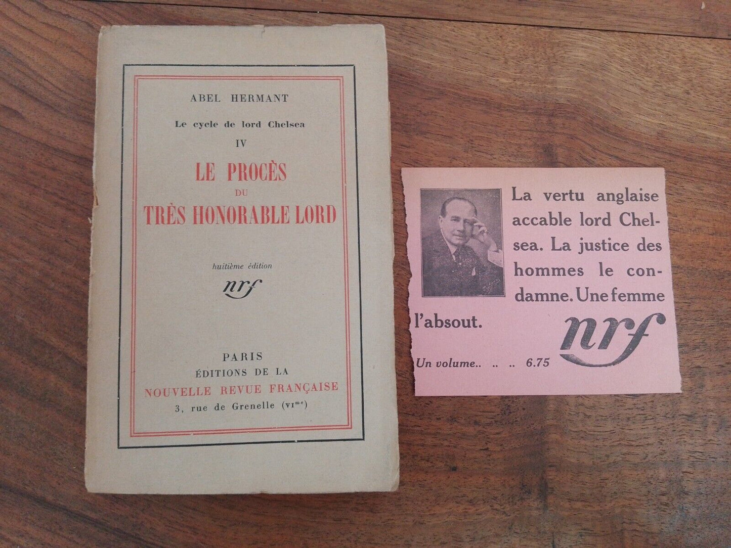 Le procès du très honorable lord - A. Hermant - nrf 1923 - Raro