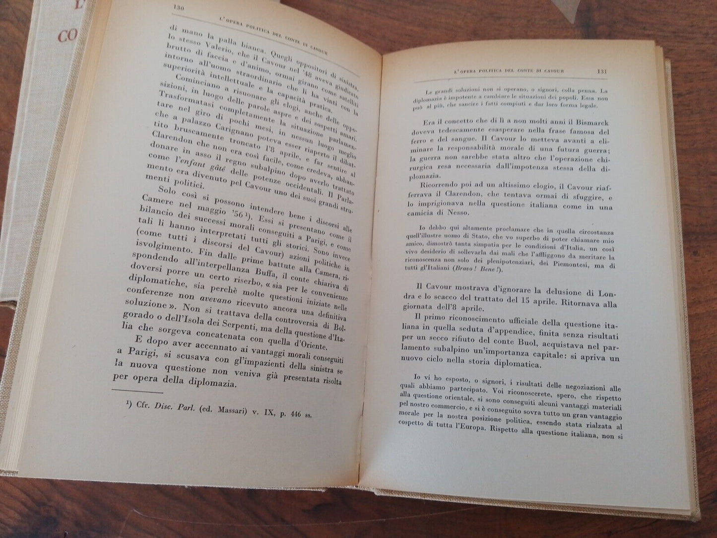 L'œuvre politique du Comte de Cavour - 2 volumes - A. Omodeo - La Nuova Italia 1941