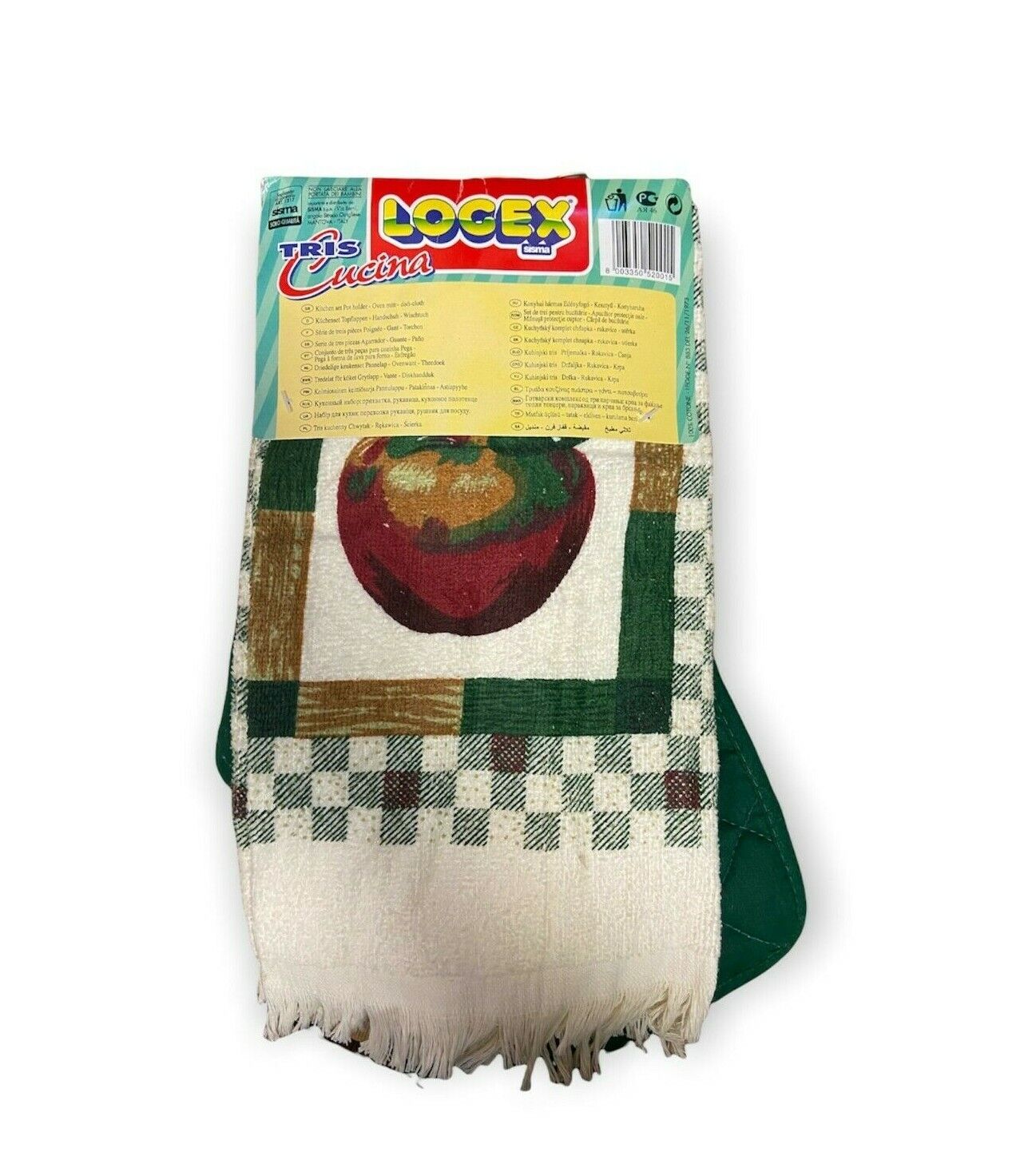 Locex - pot holder, oven glove and tea towel