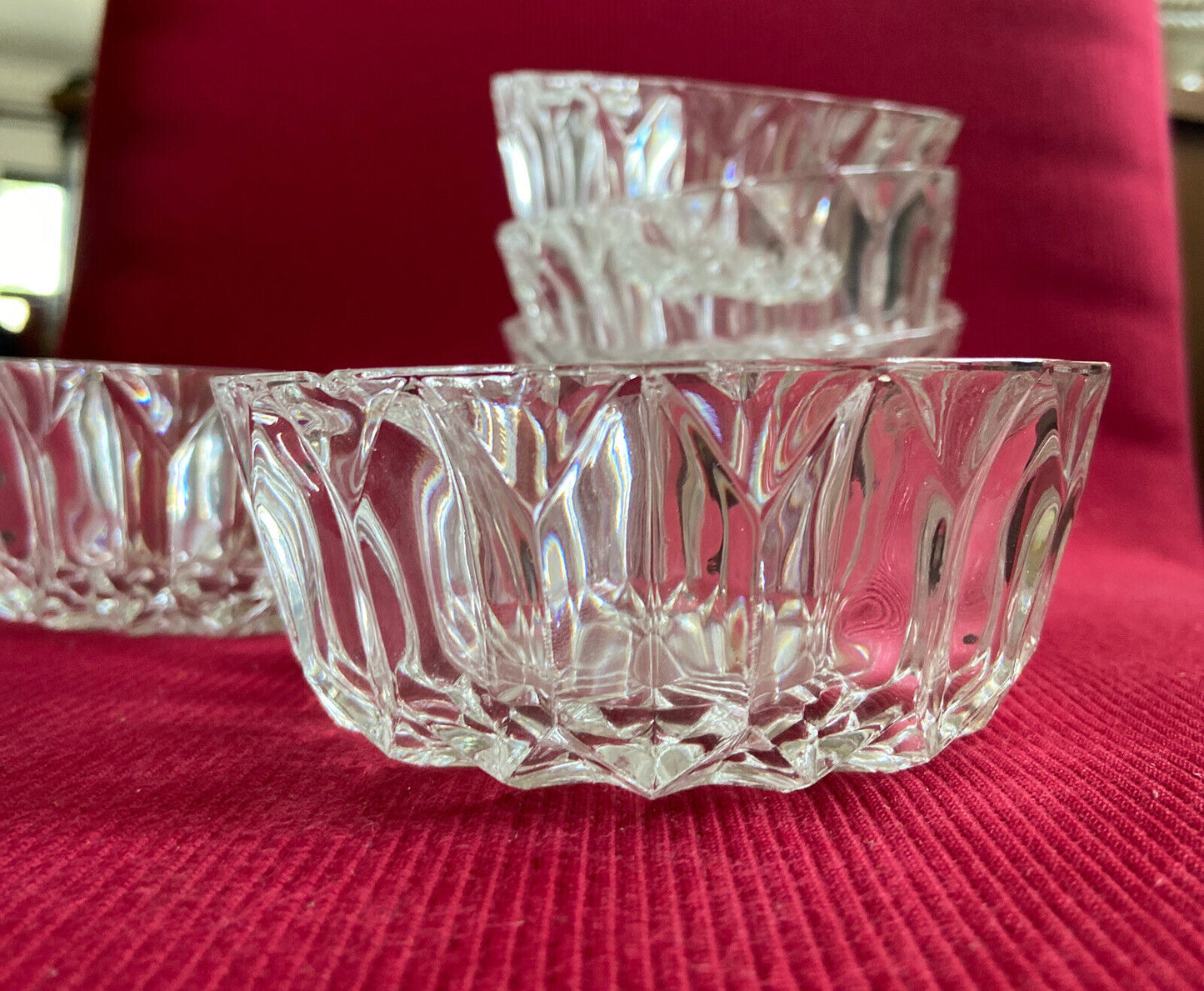 Tray and 6 Crystal Glass Cups