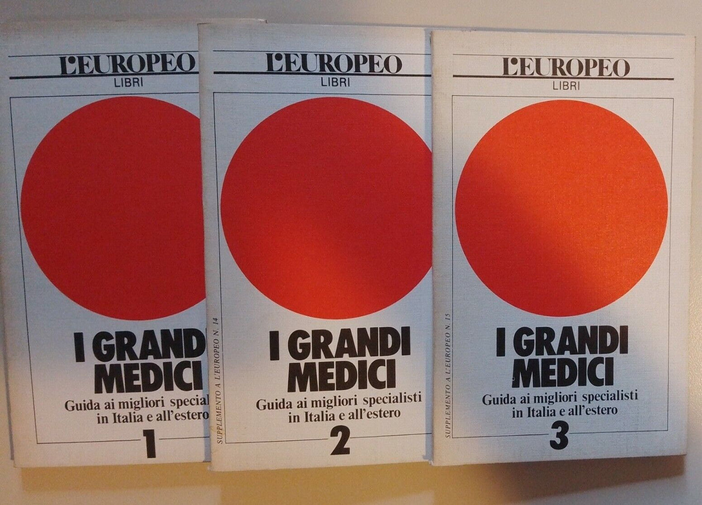 THE GREAT DOCTORS 1-2-3, GUIDE TO THE BEST SPECIALISTS, L'EUROPEO BOOKS