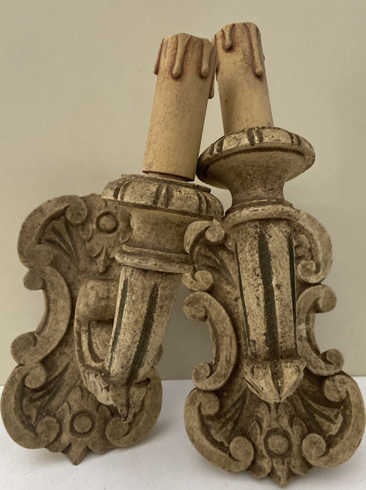 Aplique Antiche In Legno A Parete