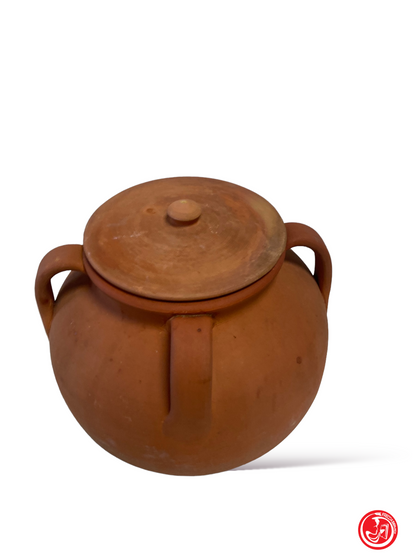 Terracotta vase with handles