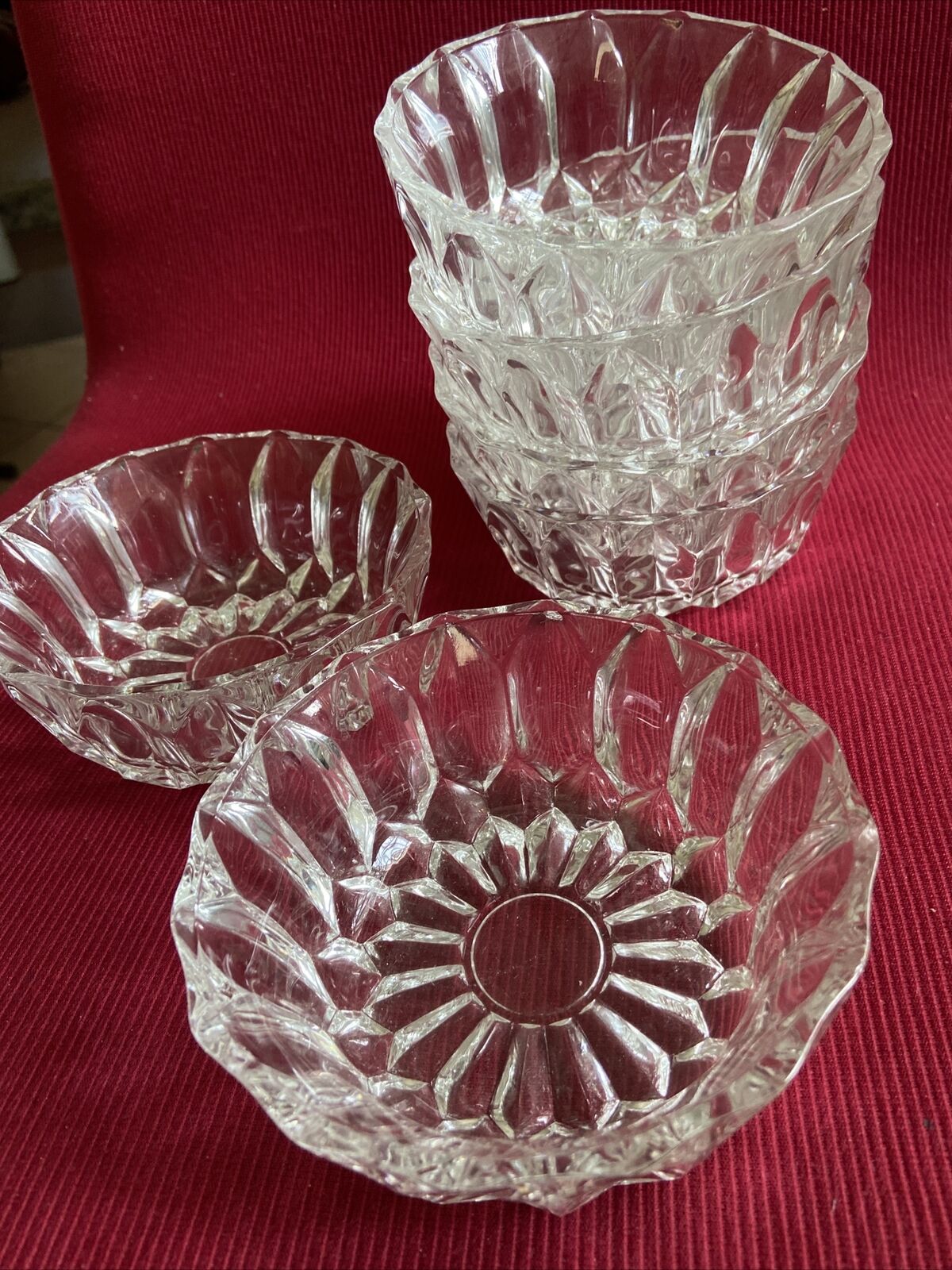 Tray and 6 Crystal Glass Cups