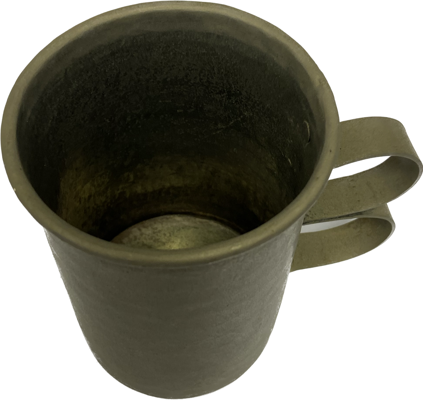 Tazza in peltro con doppio gancio per le dita