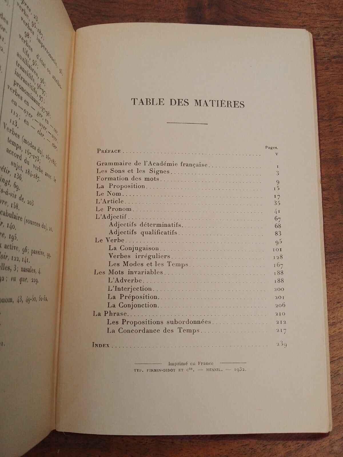 Grammaire de l'Academie Francaise - Firmin Didot ed. 1932