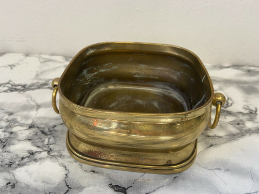 Golden ice bucket with handles