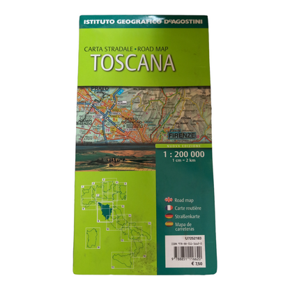 TOSCANA CARTA STRADALE ROAD MAP - INGLESE, FRANCESE, TEDESCO, SPAGNOLO