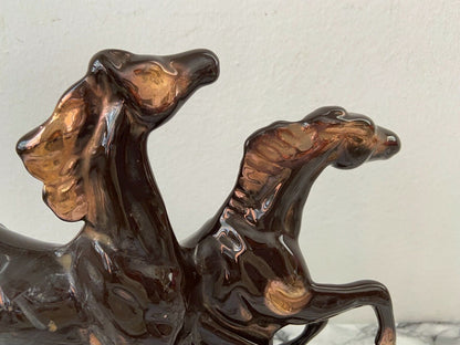 Arte e antiquariato - oggettistica - Statua cavalli rampanti Porcellana