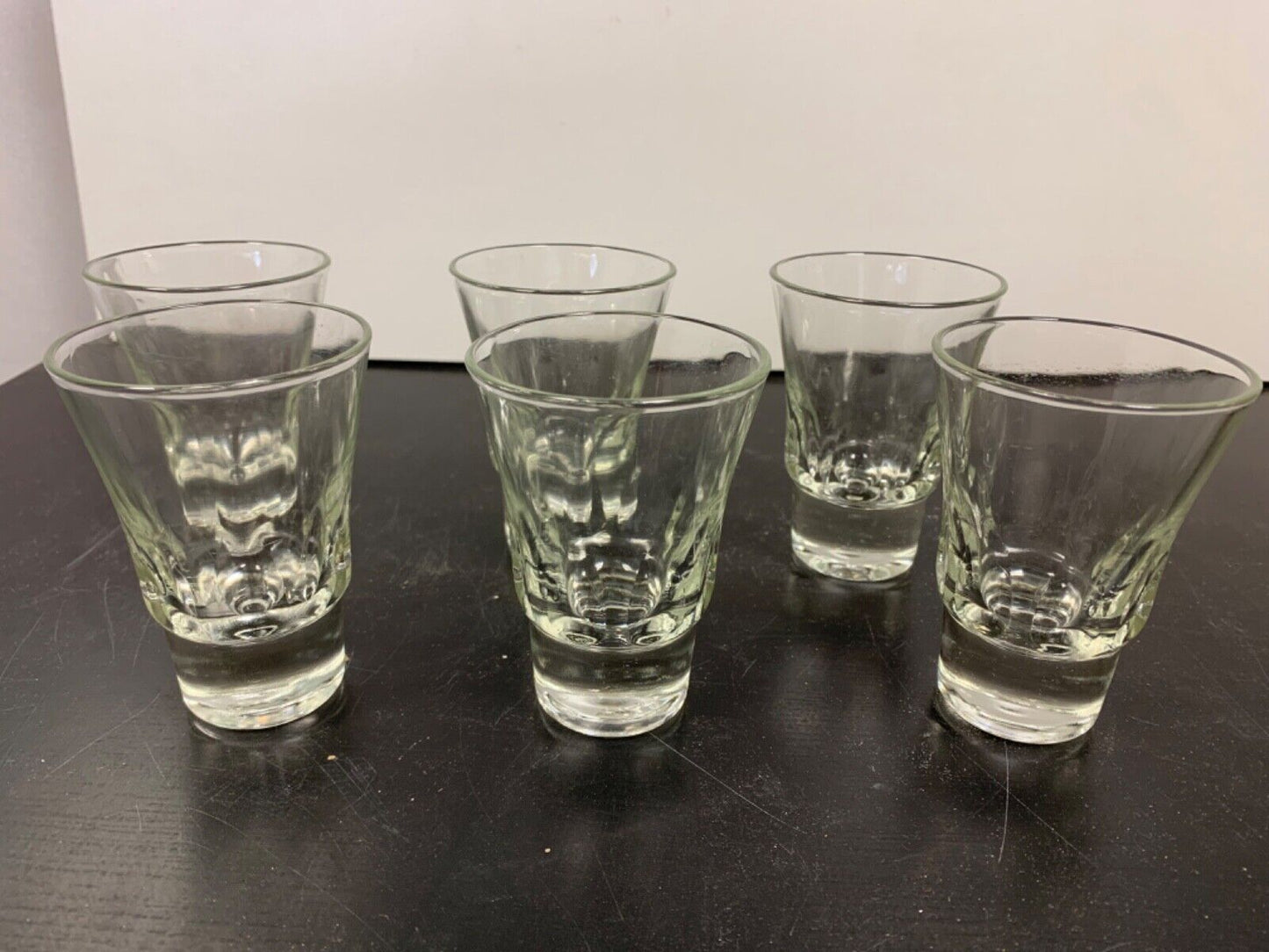 Set of 6 glass liqueur glasses