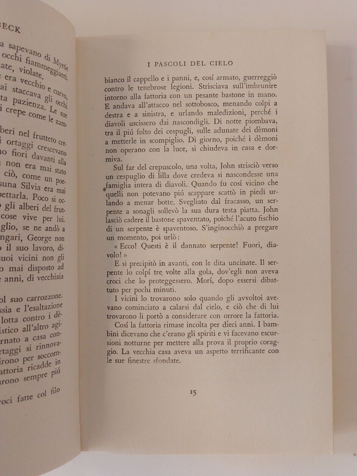 THE PASTURES OF THE SKY - J. Steinbeck Mondadori, II edition 1941