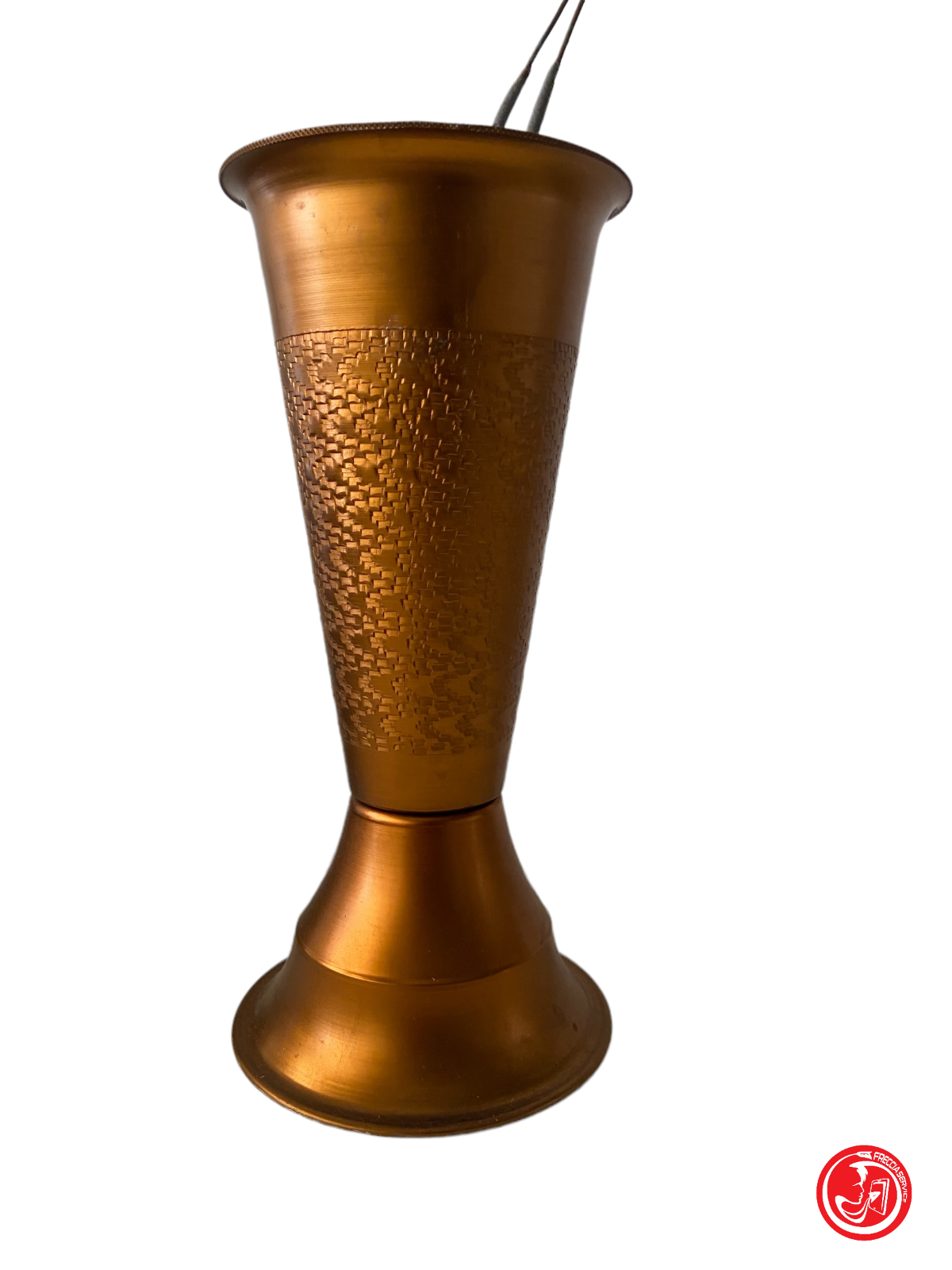 Copper flower vase