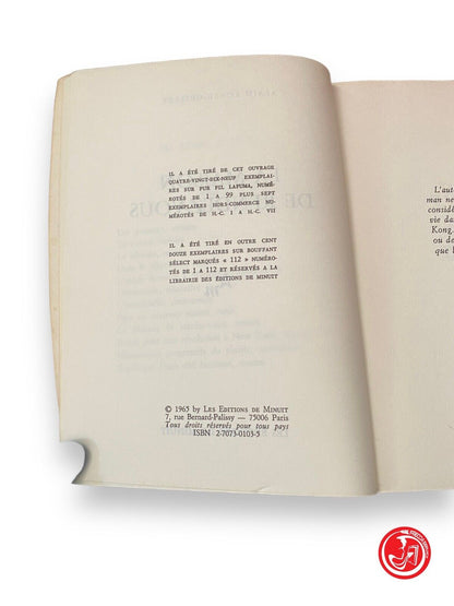 La maison de rendez-vous - A. Robbe-Grillet, Les éditions de minuit, 1965