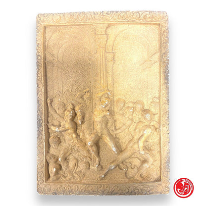 Panneau de plâtre avec production en relief 