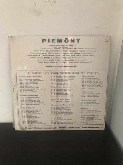 PIEMONT RACCOLTA DI CANZONI POPOLARI DELLA REGIONE