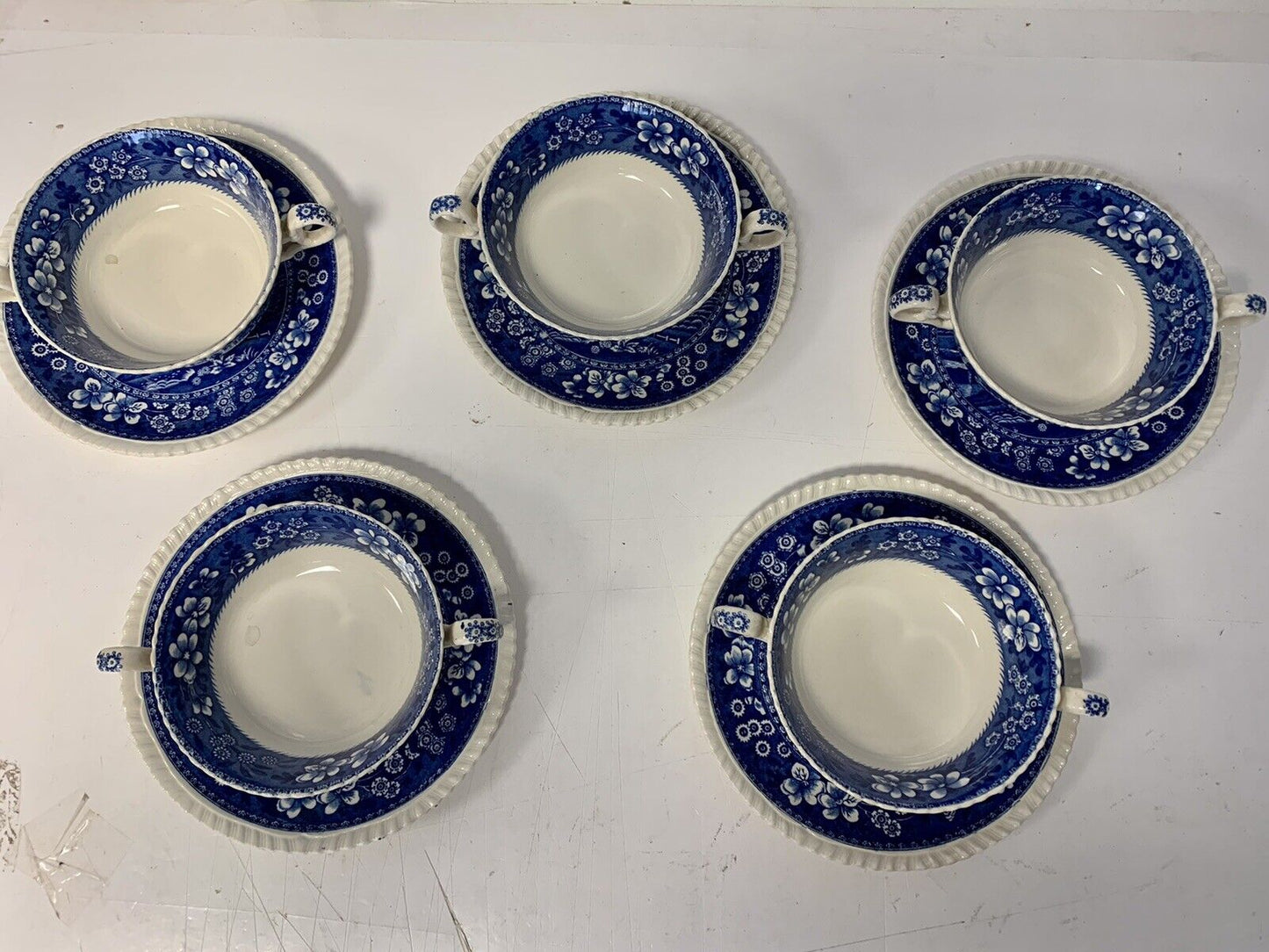 Set of 5 Copeland Spodestower England cups and saucers