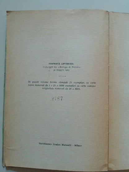 "Sentir Messa", A.MANZONI, Bottega di Poesia, 1923