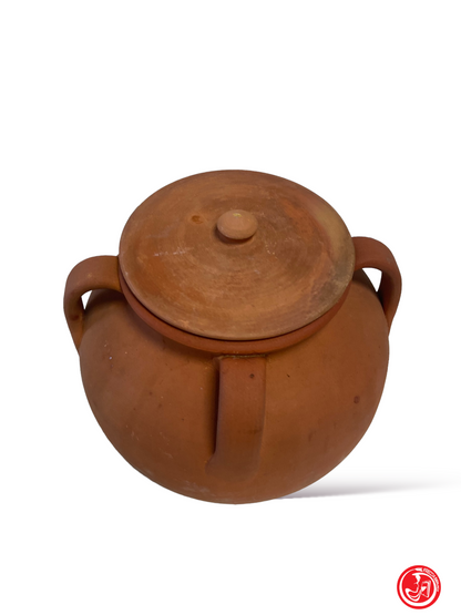 Terracotta vase with handles