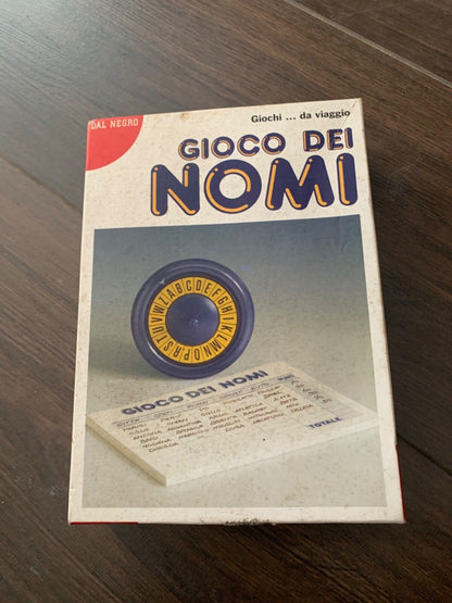 Gioco da viaggio vintage - Il gioco dei nomi