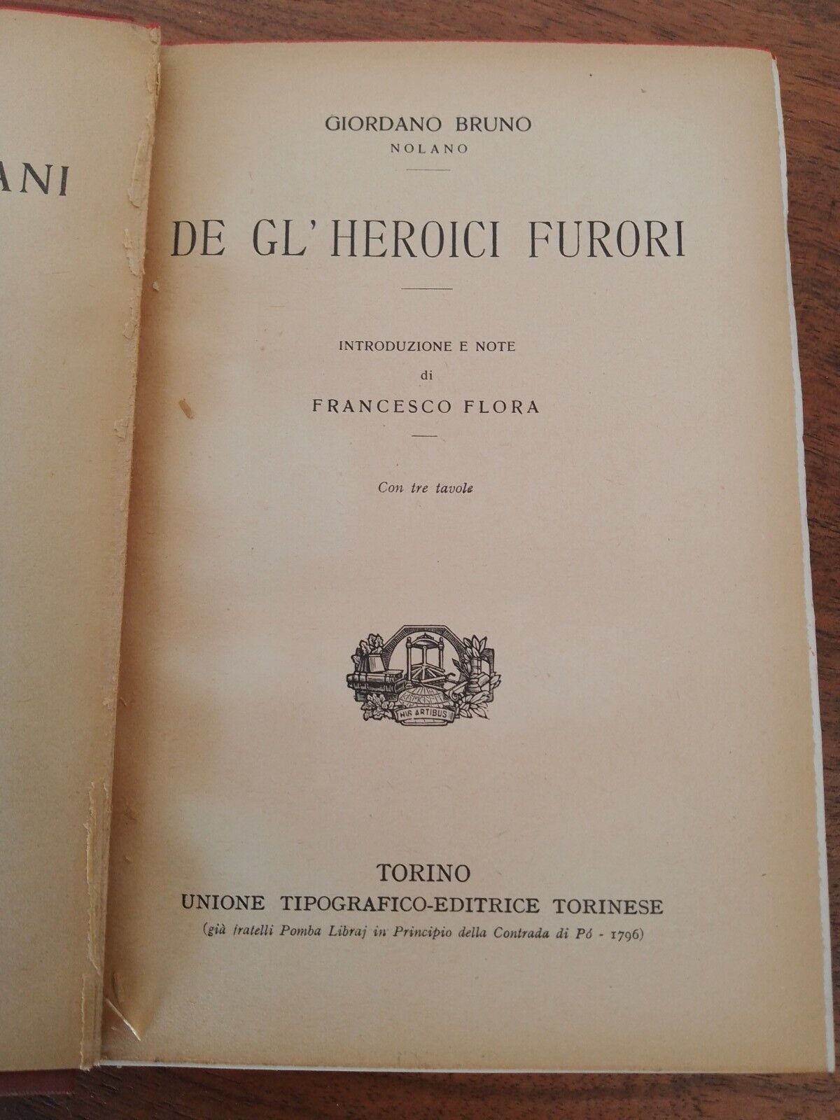 De gl'heroici furori, G. Bruno