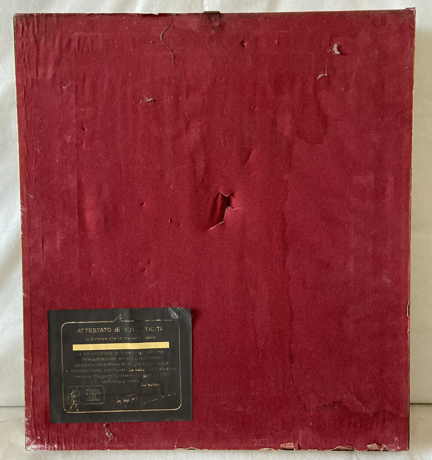 Bassorilievo Miglietta Giuseppe E Mottola Liliana In Lastra D Argento 800