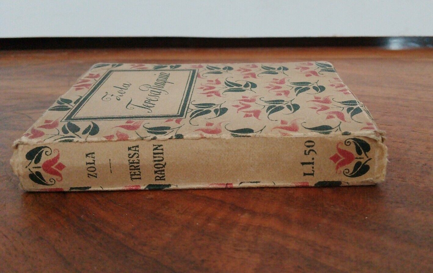 Teresa Raquin, E. Zola, "Gloriosa" house ed. Italian, 1921, Mini-rare