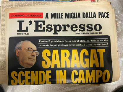 L'Espresso -  giornali antichi - anni 60/70/80