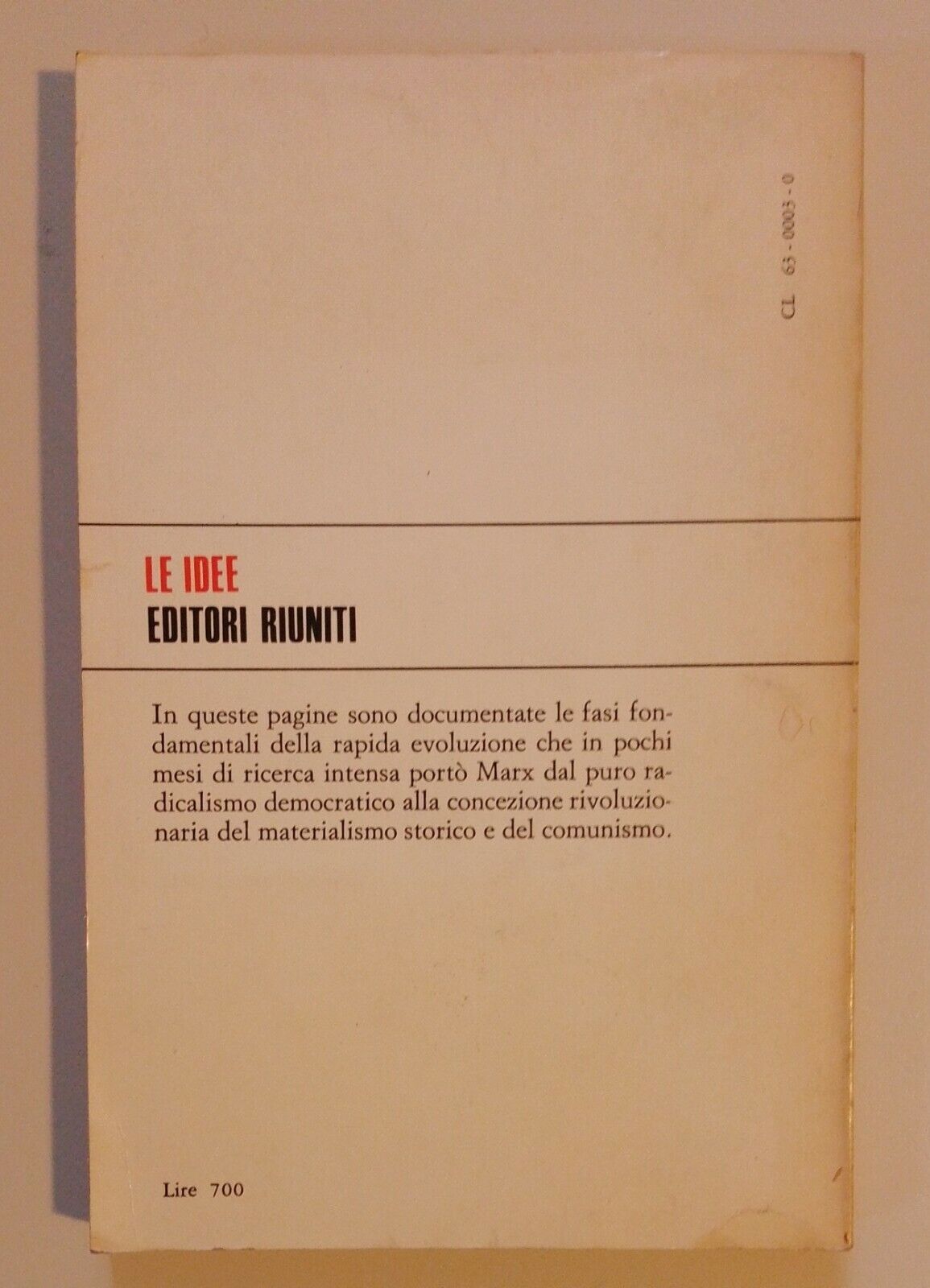 LA QUESTIONE EBRAICA, MARX- 31-  LE IDEE EDITORI RIUNITI 1971
