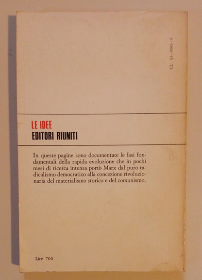 LA QUESTIONE EBRAICA, MARX- 31-  LE IDEE EDITORI RIUNITI 1971