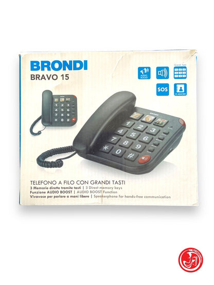 Brondi black landline telephone