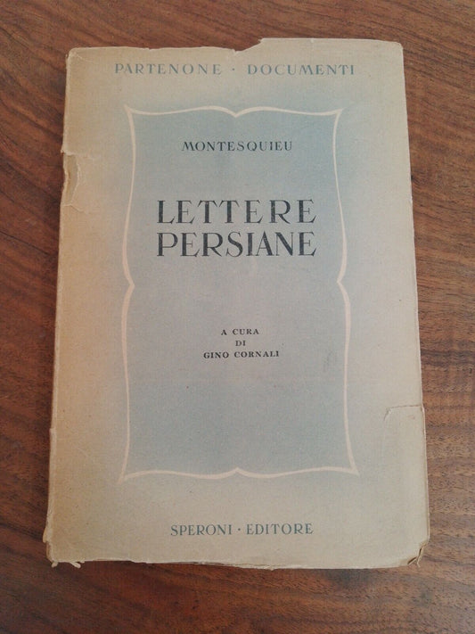 Lettres persanes, Montesquieu, Speroni Ed., 1ère éd. 1945