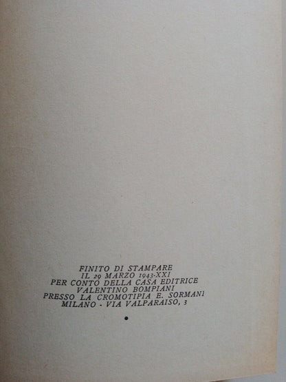 La Signora Fonss, Jacobsen, Bompiani, 1943