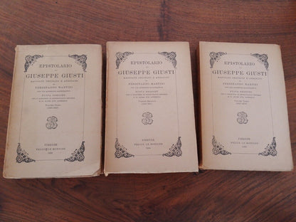 Épistolaire de Giuseppe Giusti, vol.1-2-3, Le Monnier 1932