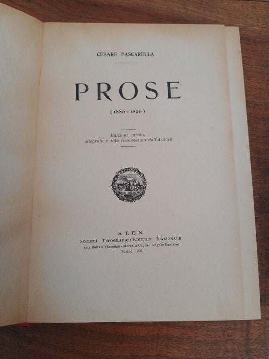 Prose (1880-1890), C. Pascarella, STEN 1920