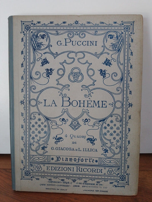 La Bohème, G. Puccini, Ed. Ricordi 1898