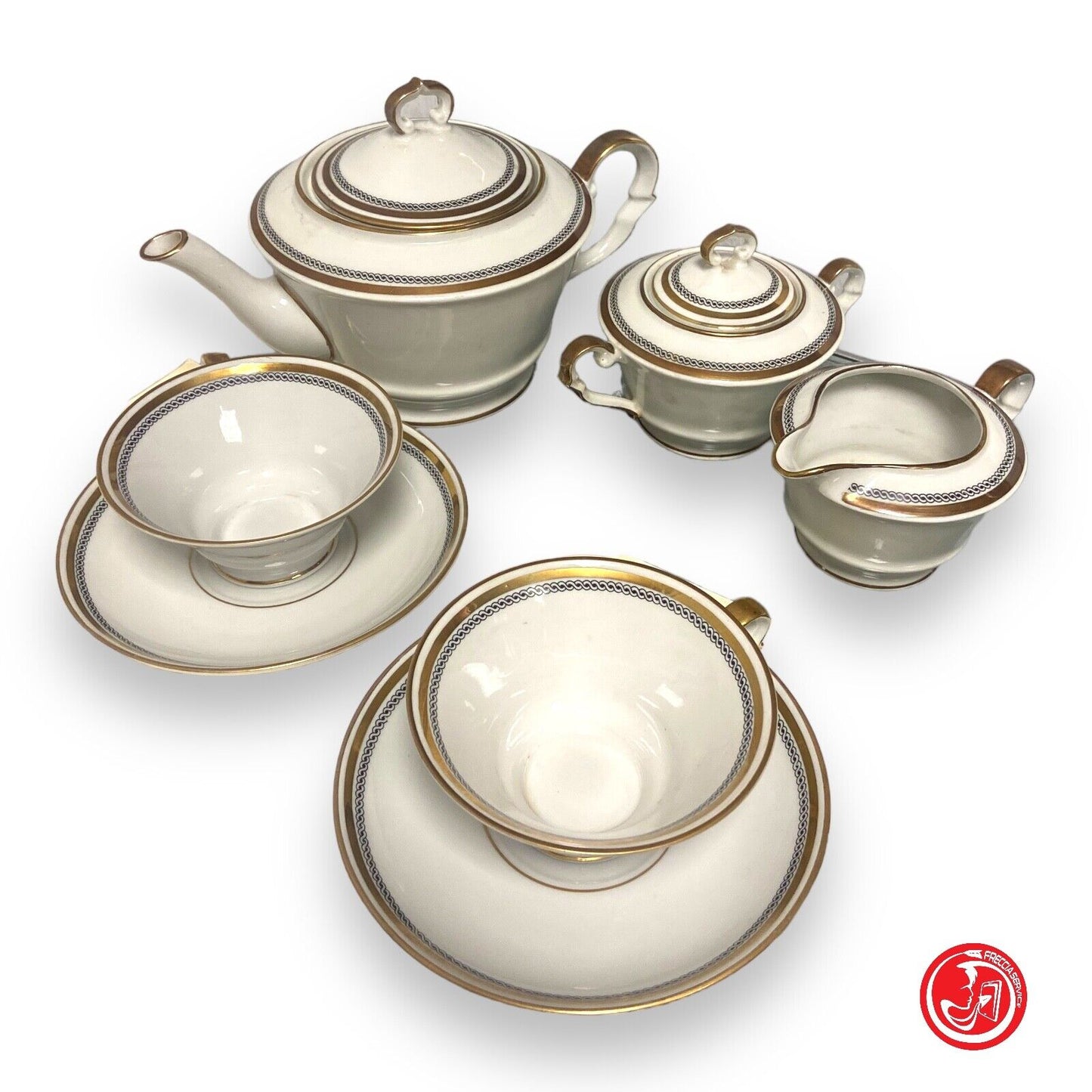 Richard Ginori empire style ceramic tea set